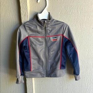 Levi's Gray and Blue Jacket with Red Accents